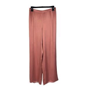 Haven Well Within Small Wide Leg Pajama Pants Pull-On Rear Pockets Hi-Rise Pink